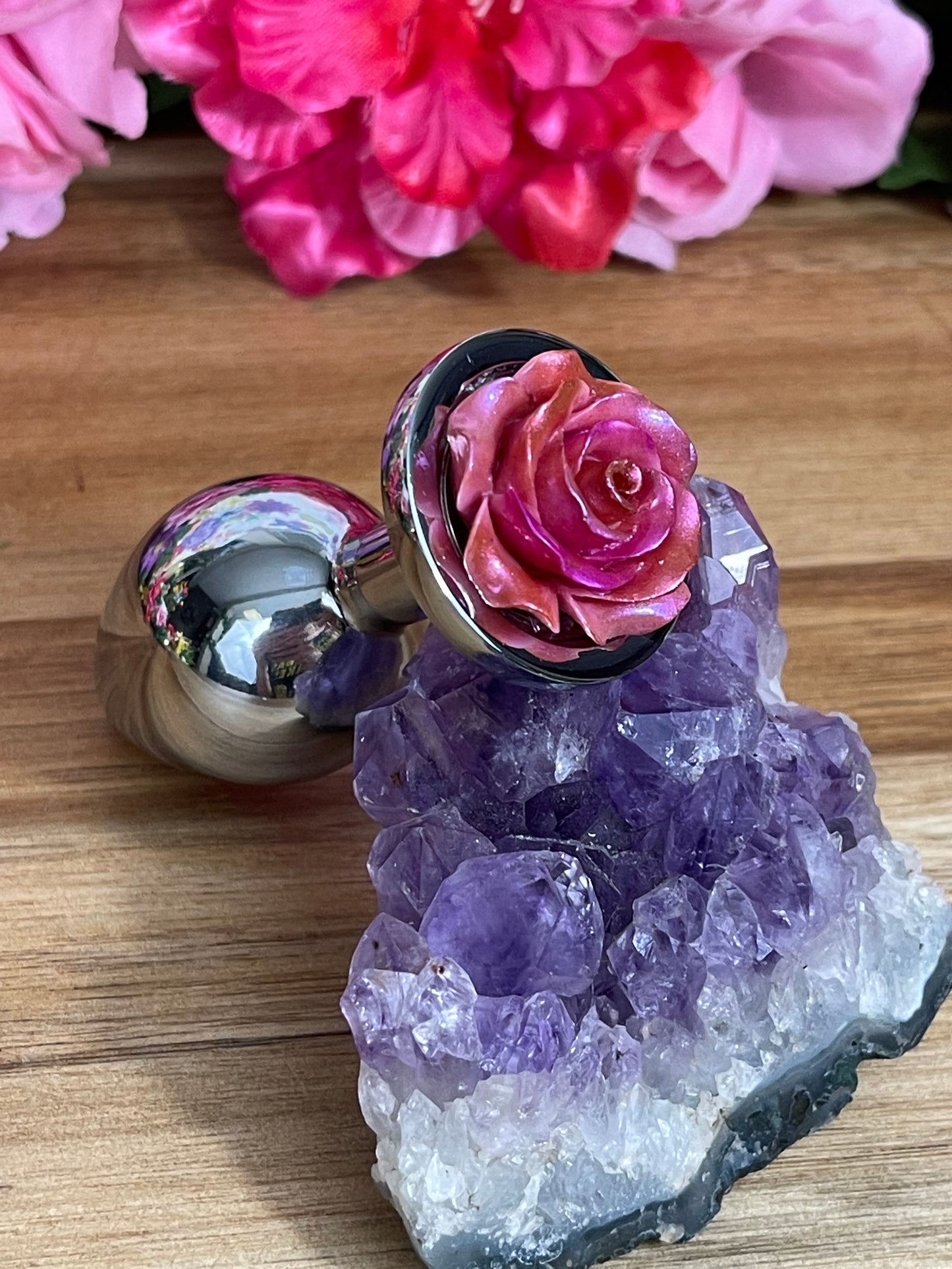 Rosebud Plug Silver