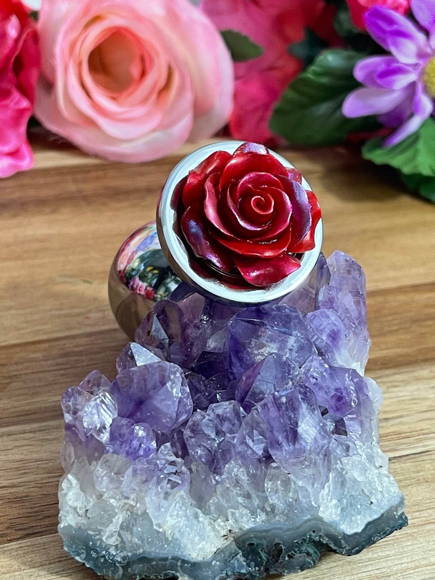 Rosebud Plug Silver