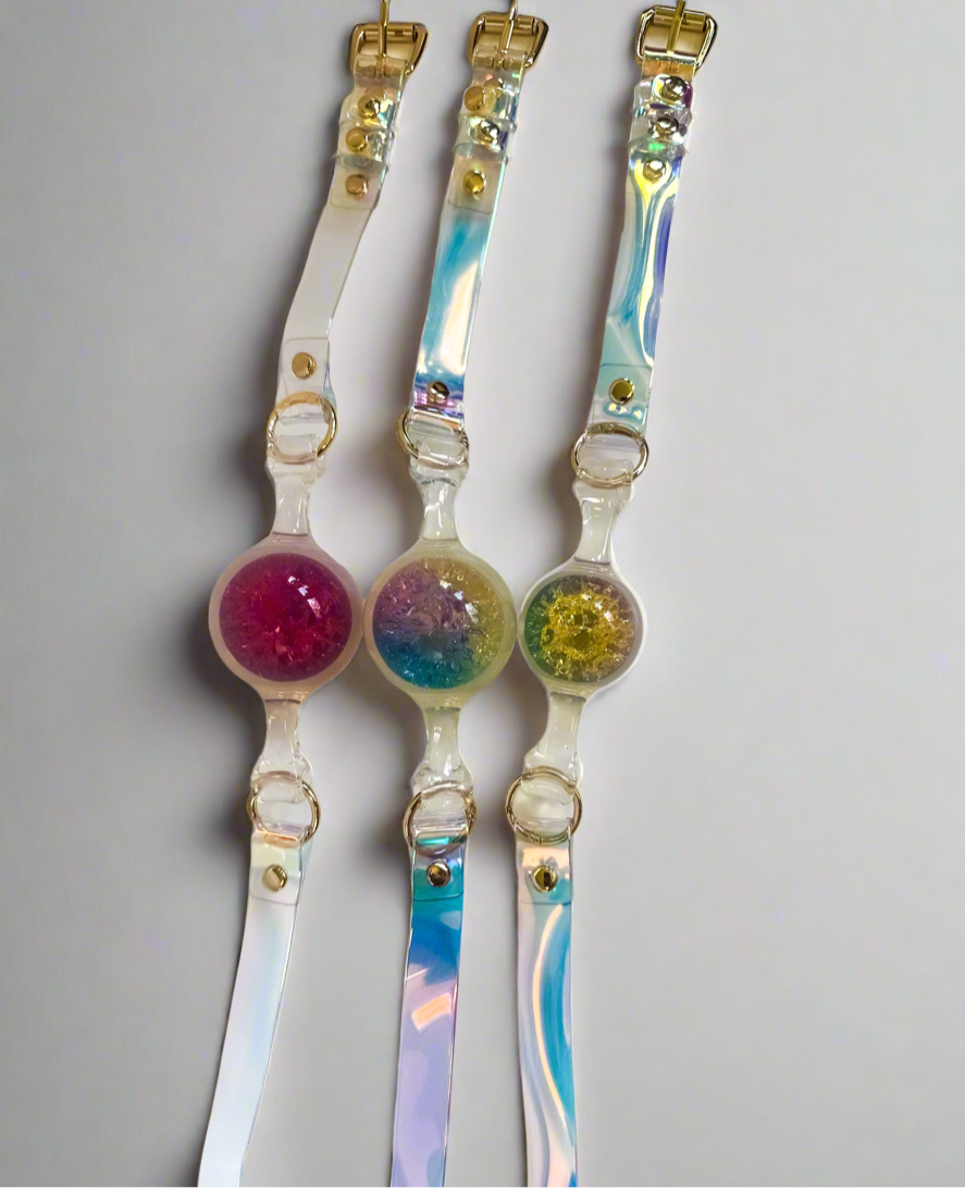 Rainbow Prism Silicone Ball Gag – Soft-Bite, Crystal Core Restraint