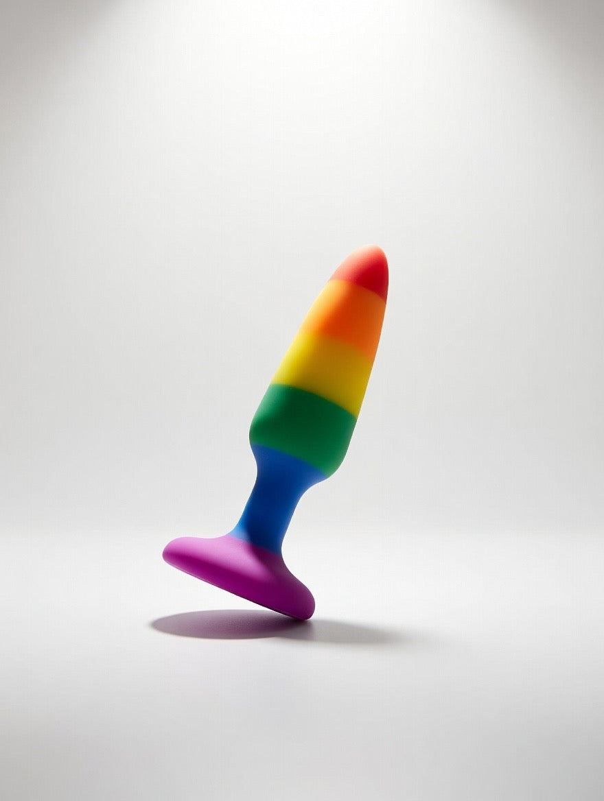 Rainbow Gradient Silicone Butt Plug