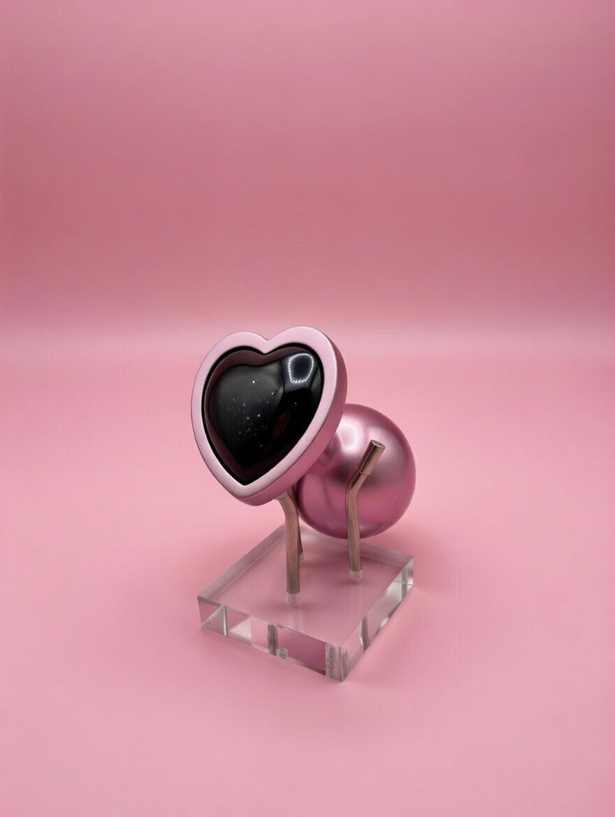 Blue Goldstone Heart Butt Plug