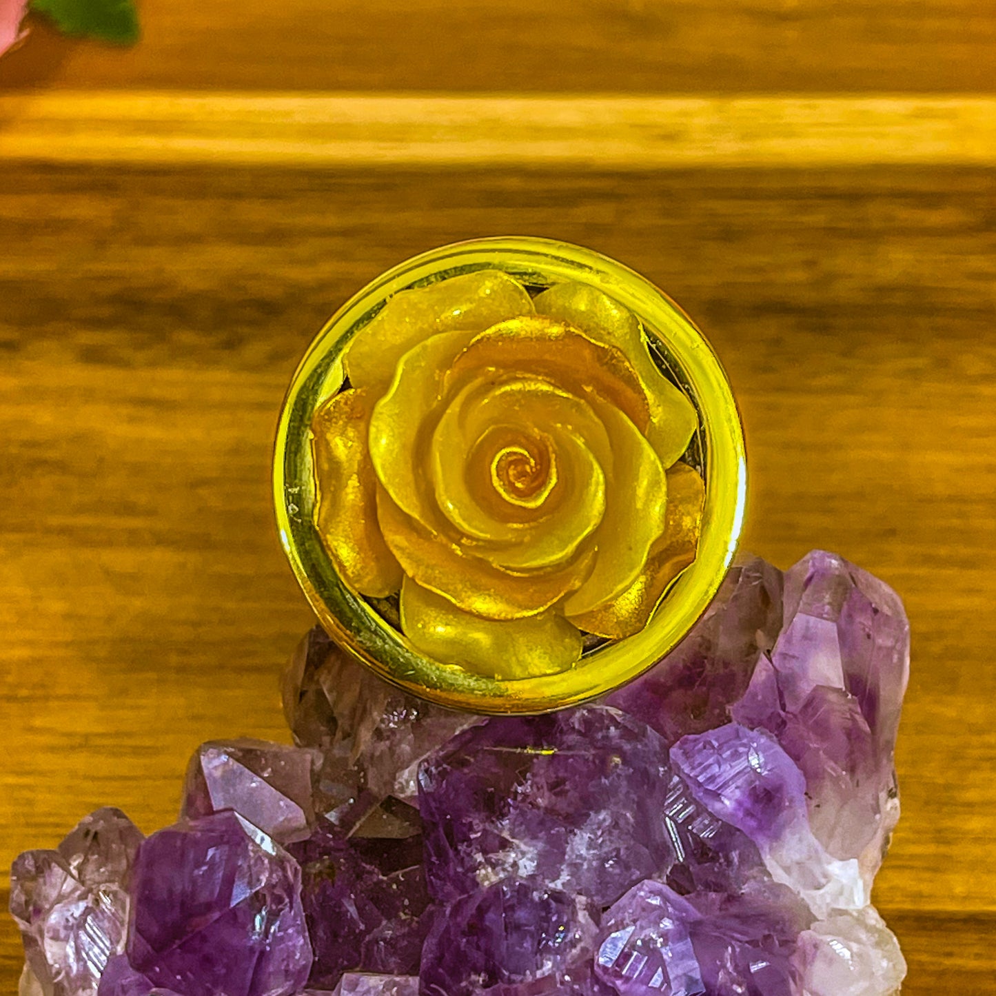 Iridescent Rose Plug Gold